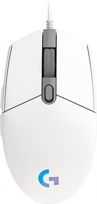 Maus Logitech G102 Lightsync, i bardhë