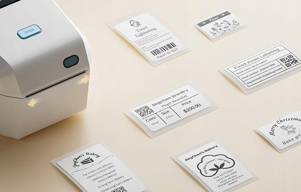Пренослив принтер за етикети Niimbot K3, поврзување со телефон, крем