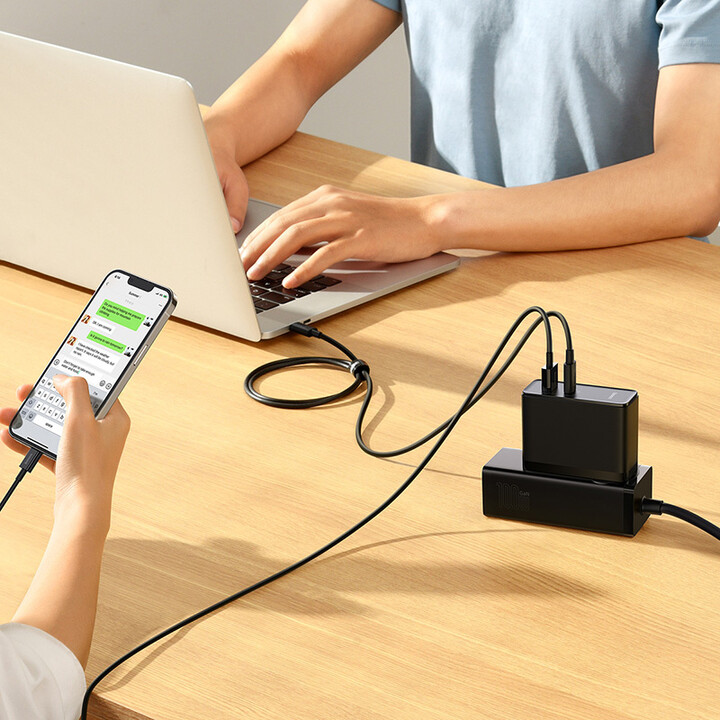 Karikues Baseus GaN5 Pro, USB-C, USB-A, 100W, i zi