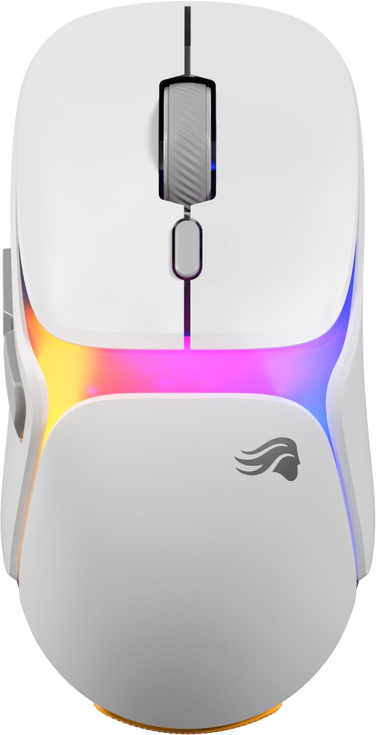 Гејминг глушец Glorious Model O3 Wireless InfinitePlay, 2.4GHz блутут USB C, бел