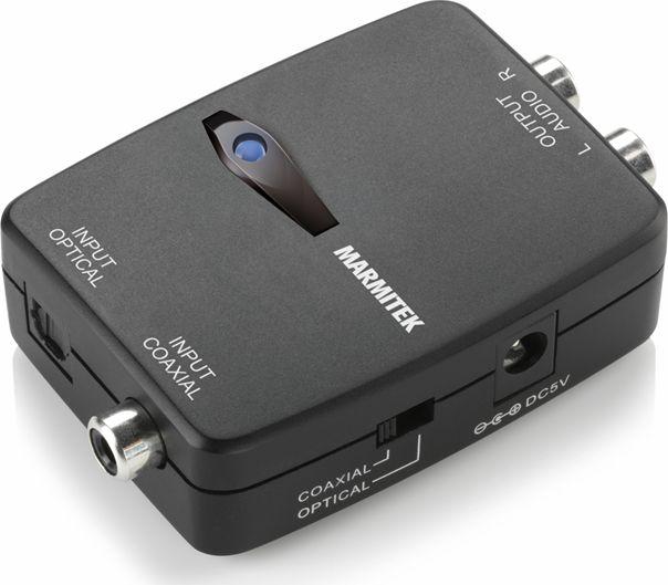Konvertues audio Marmitek Connect DA21, SPDIF në analog, RCA TOSLINK