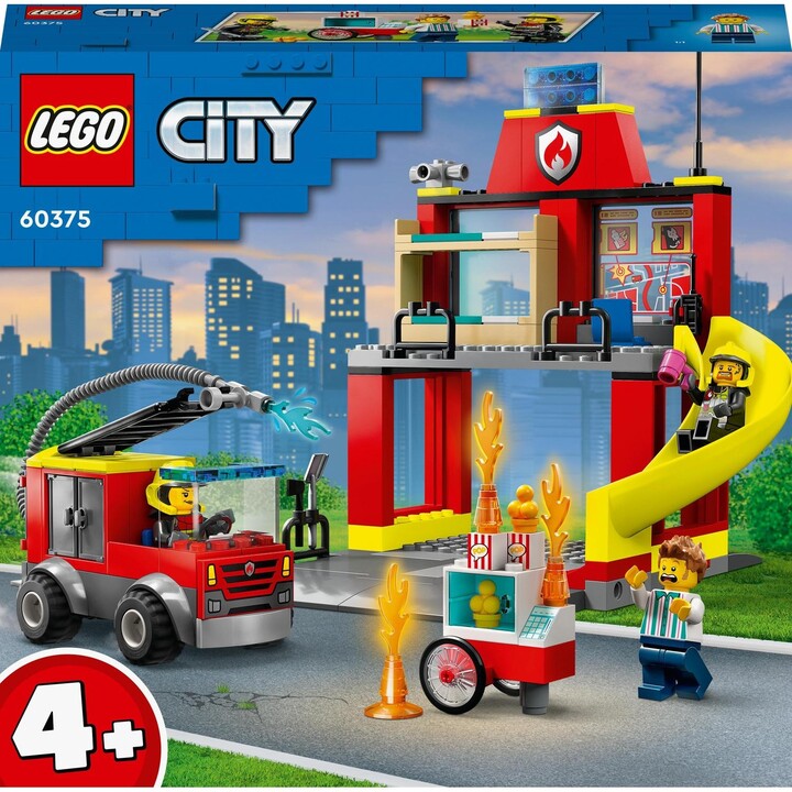 Set LEGO® City 60375 Fire Station and Fire Truck, 153 pjesë