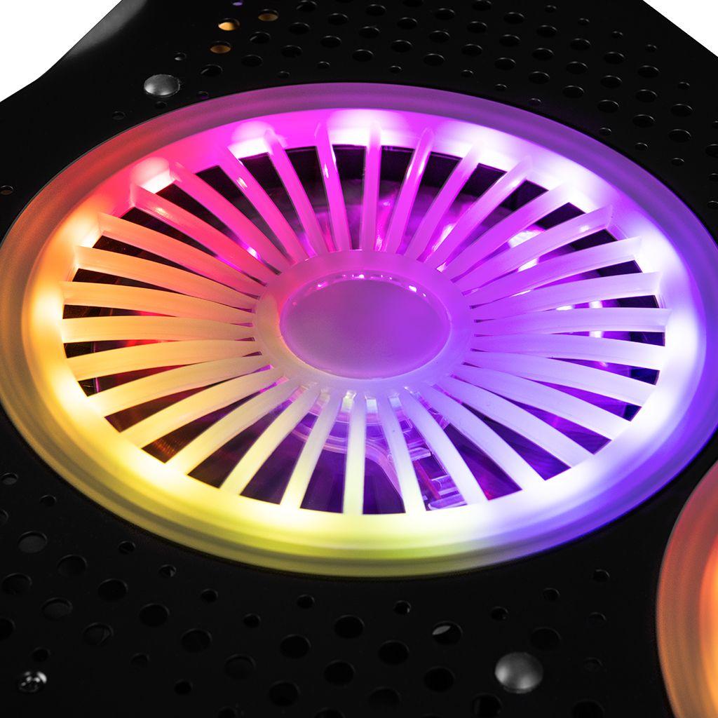 Ventilator Modecom MC-CF18 RGB, alumin, plastikë, 750g, i zi