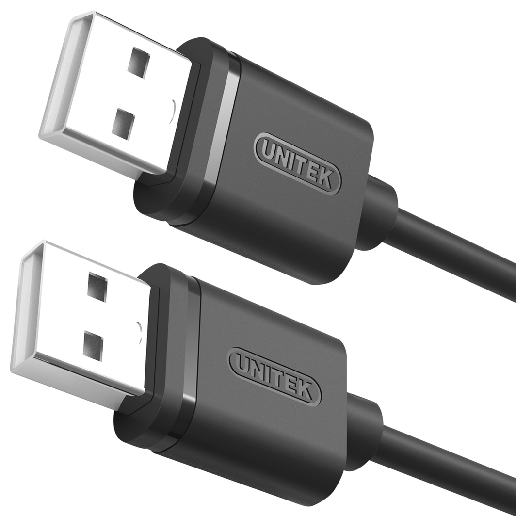 Kabllo Unitek Y-C442GBK, USB 2.0 AM-AM, 1.5m, e zezë