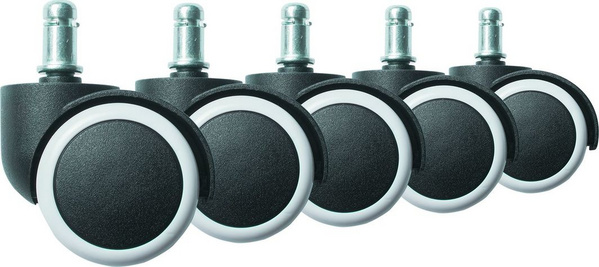 Rrota për kolltuk Sofotel, 5 copë, të bardha