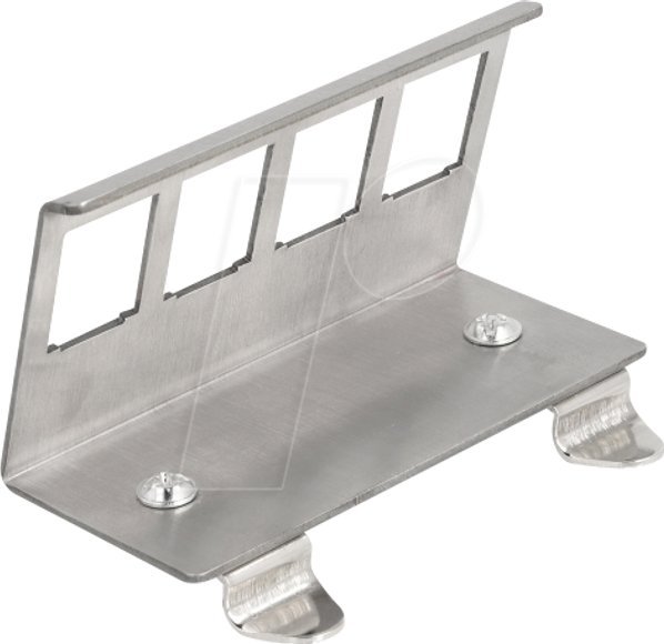 Mbajtëse metalike Keystone Delock, 4 porta, për shina DIN