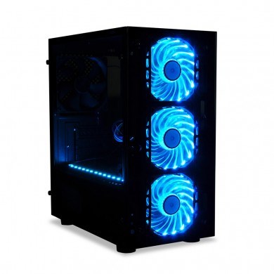 Kutia kompjuterike iBOX Passion V4 OPV4, RGB, ATX, e zezë