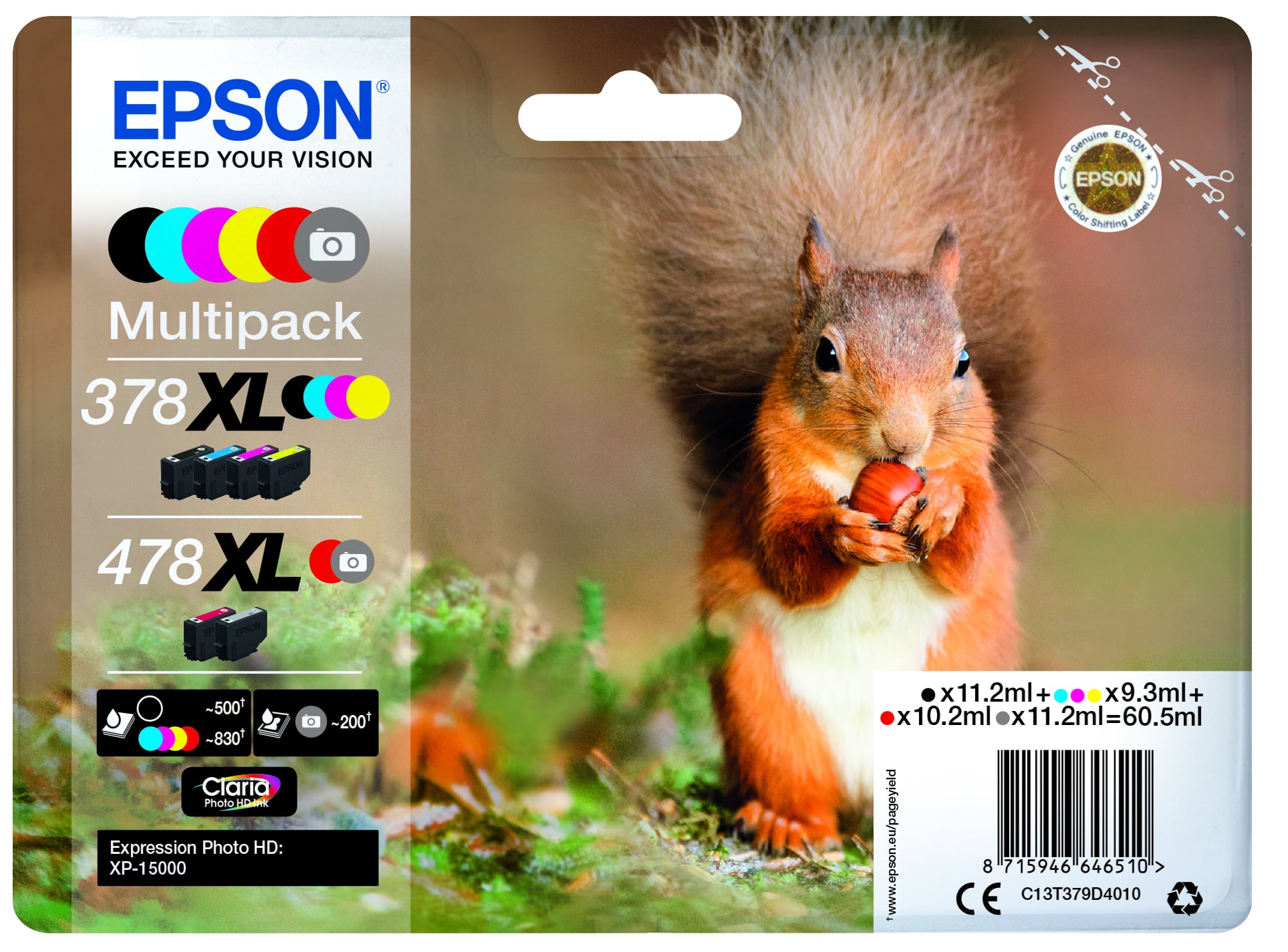 Ngjyra Epson Multipack 6 ngjyra 478XL Claria Photo HD