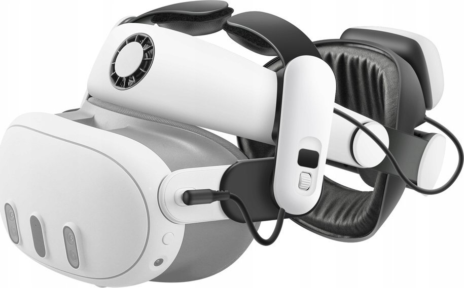 Rrip kundërpeshues VR BoboVR S3 Pro për Meta Quest 3, bateri e jashtme 10000mAh, sistem ftohjeje, i bardhë