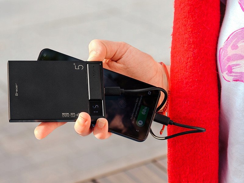 Powerbank Tracer AirMag1, 5000mAh, PD 20W, MagSafe 15W, i zi