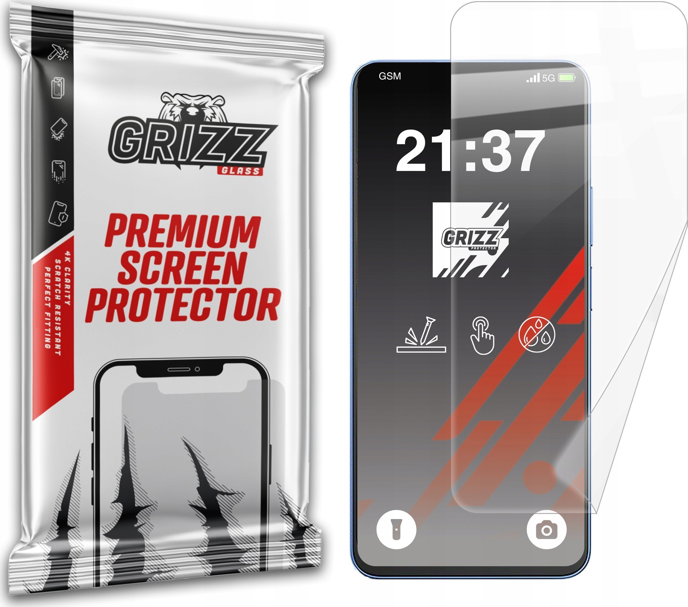 Folie mbrojtëse ceramike Grizz për Blackview Shark 9, fleksibël, transparente