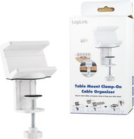 Organizues kabllosh LogiLink White Holder KAB0067, me kapëse tavoline, i bardhë