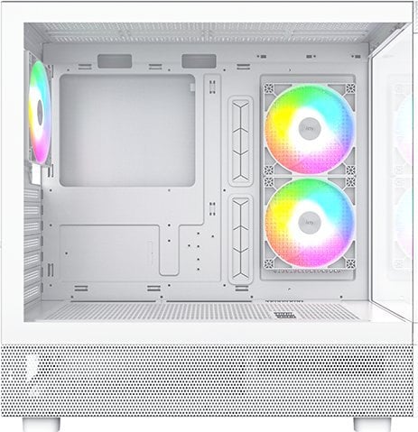 Kuti PC Montech XR, mid tower, 3x ventilatorë ARGB, e bardhë