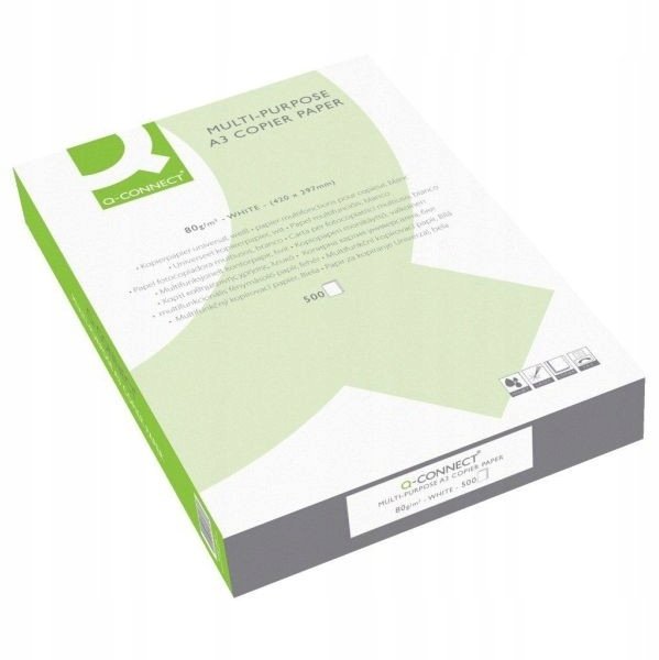 Letër printeri Q-Connect KF01089, format A3, 80 g/m², 500 fletë, e bardhë