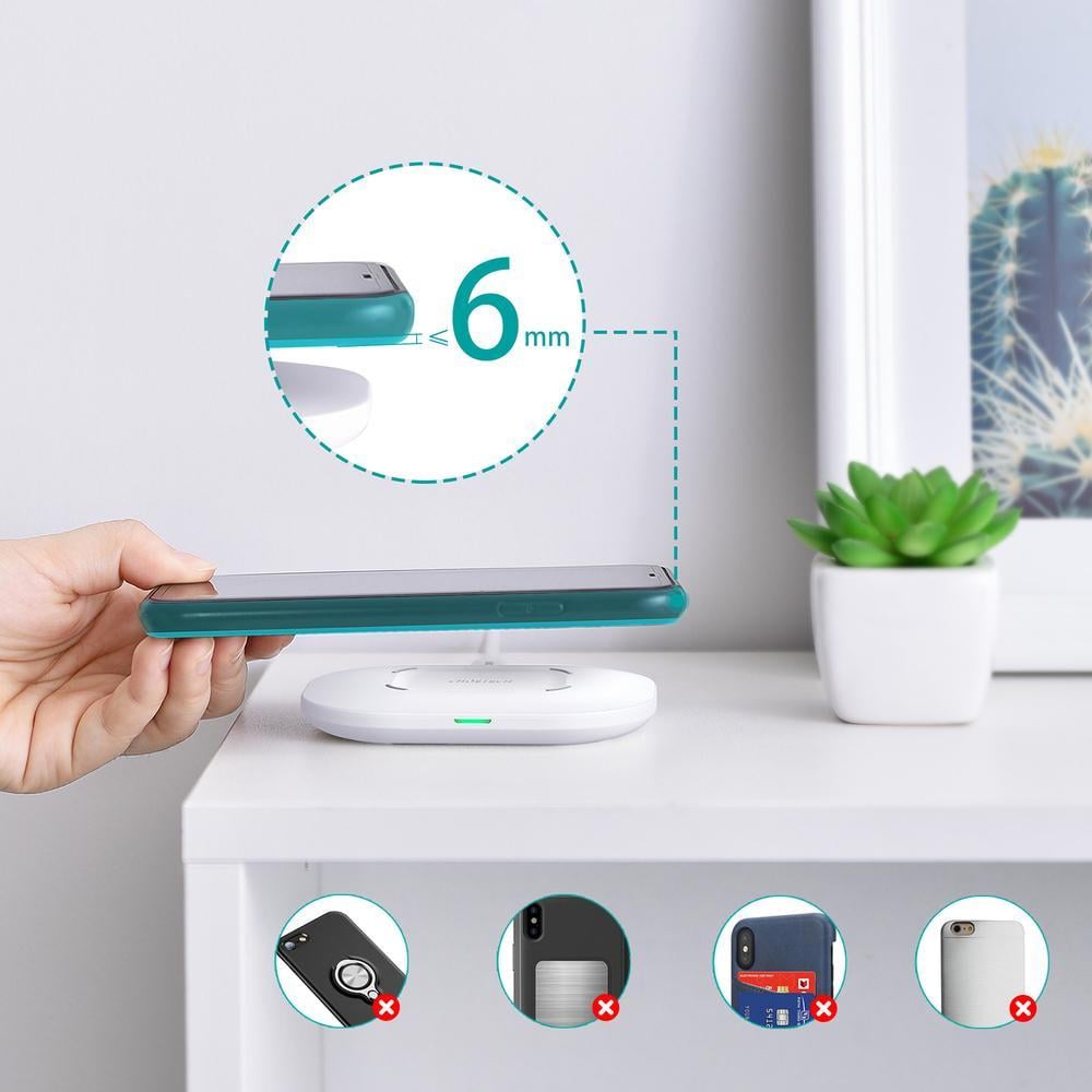 Karikues wireless Choetech T550 F, Qi, 15W, i bardhë