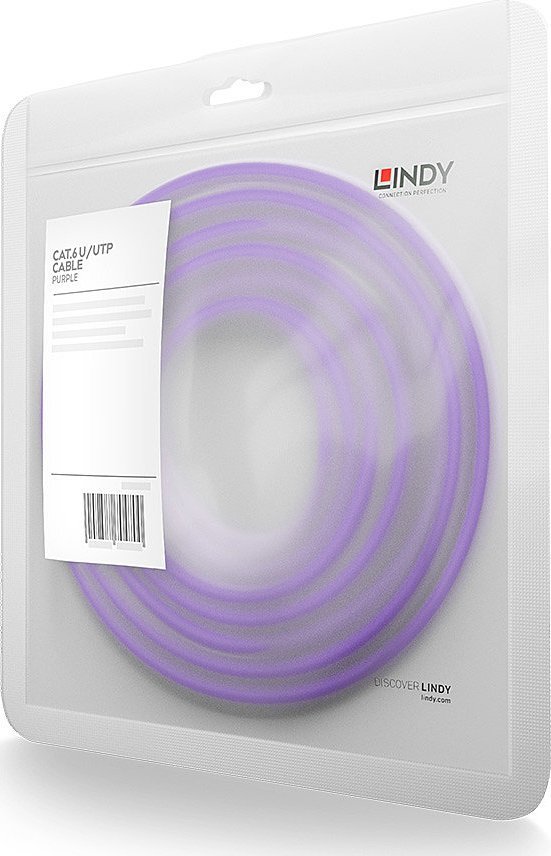 Kabllo rrjeti Lindy Cat.6 U UTP, 5m, vjollcë