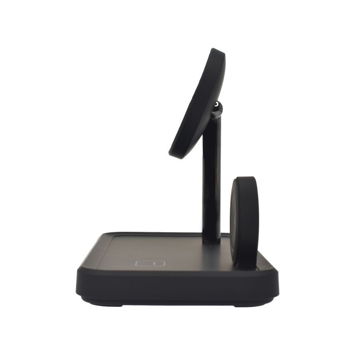 Dviced 3-in-1 Magnetic Wireless Stand W Cable, Wall Charger, Black