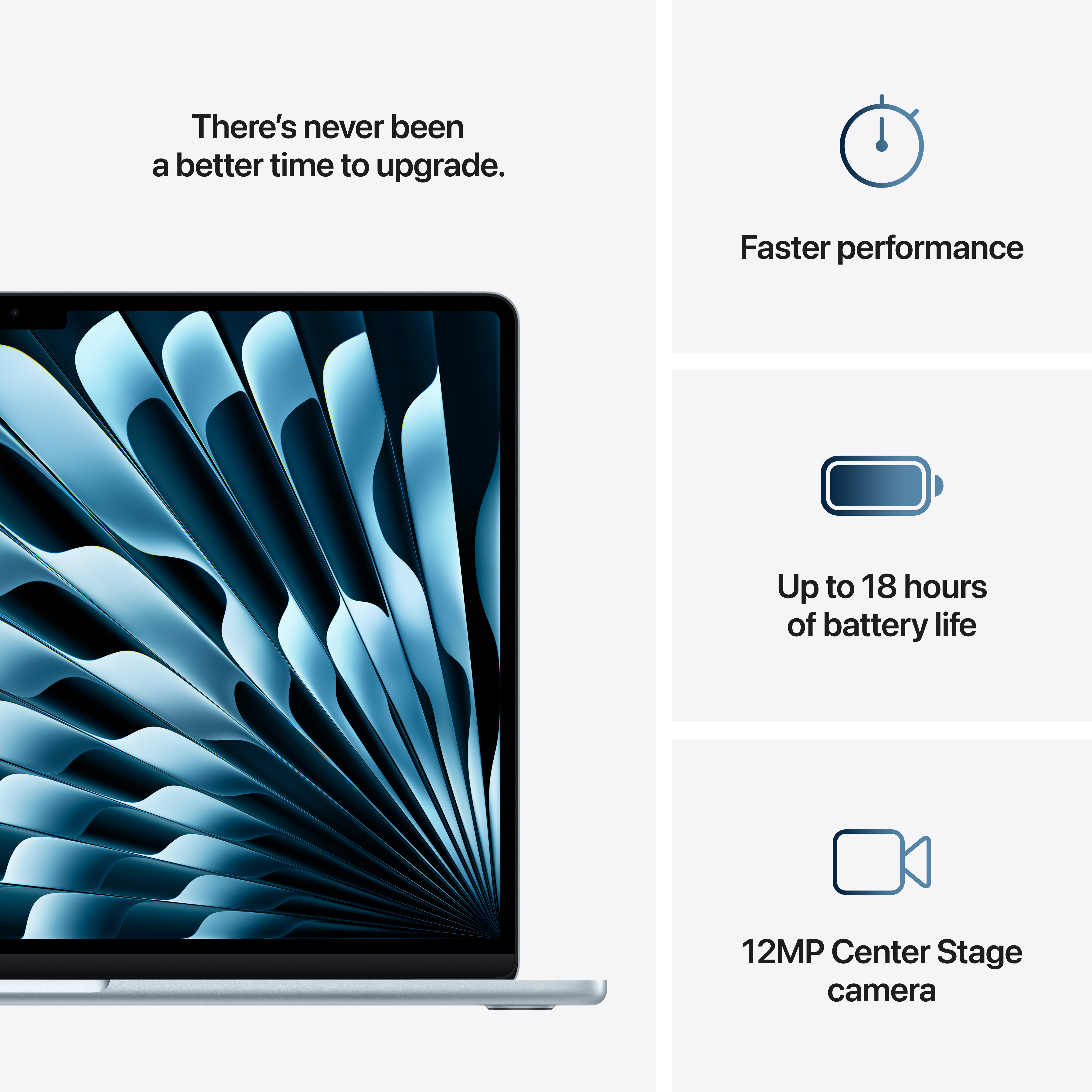 Apple MacBook Air, 15.3", M4 10-core, 16GB, 256GB SSD, 10-core GPU, Sky Blue