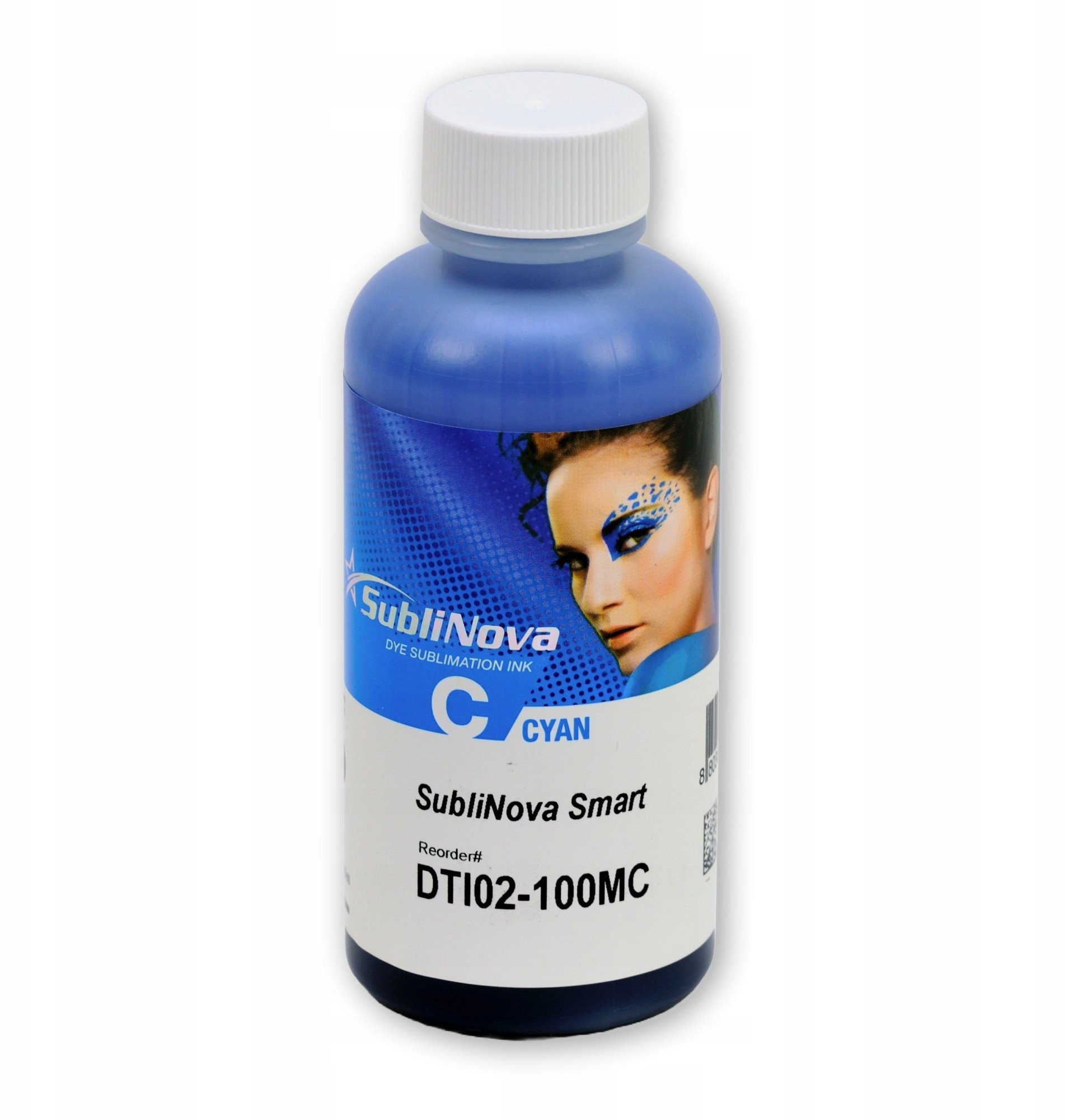 Bojë sublimimi Sublinova Smart Cyan, 100ml, për filxhanë dhe bluza