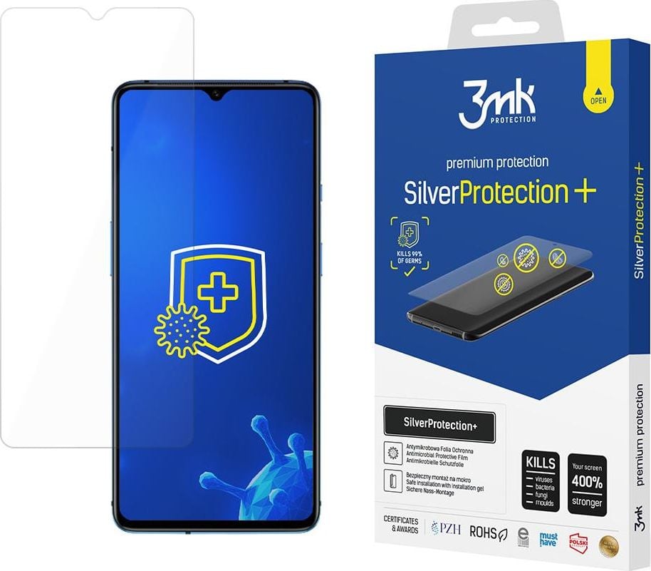 Folie mbrojtëse ekrani 3mk SilverProtection Plus për OnePlus 7T, antimikrobike, vetë rigjeneruese, transparente