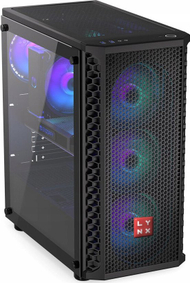 Гејминг компјутер Lynx Challenger 10462976, стаклена рамка, RGB осветлување, црн
