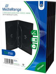Kuti për CD DVD MediaRange BOX35-3, 3 disqe, set 5 copë, e zezë