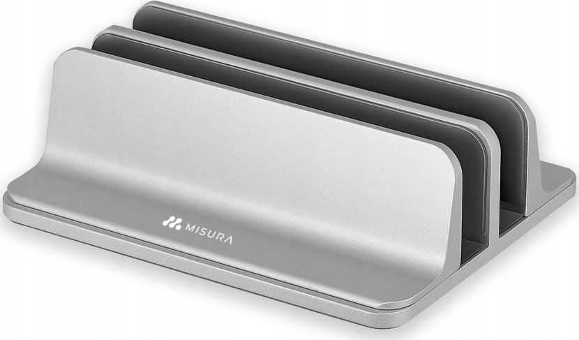 Mbajtëse laptopi MISURA MH03, për 2 laptopë, alumini, argjend