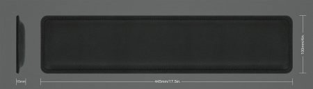 Mbështetës kyçi Manhattan Wrist Rest Keyboard Pad, 445 x 100mm, memory foam, i zi