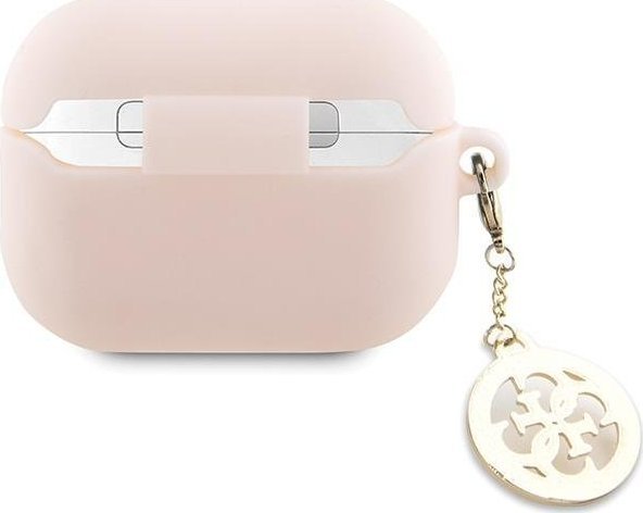 Mbulesë Guess 3D Rubber 4G Diamond Charm për AirPods Pro 2, silikon, rozë