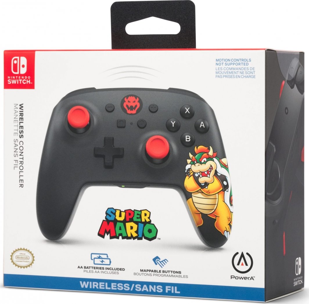 Kontroller PowerA King Bowser, wireless, i zi