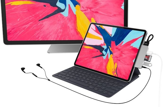 Hub HyperDrive 6në1 USB-C për iPad Pro, gri