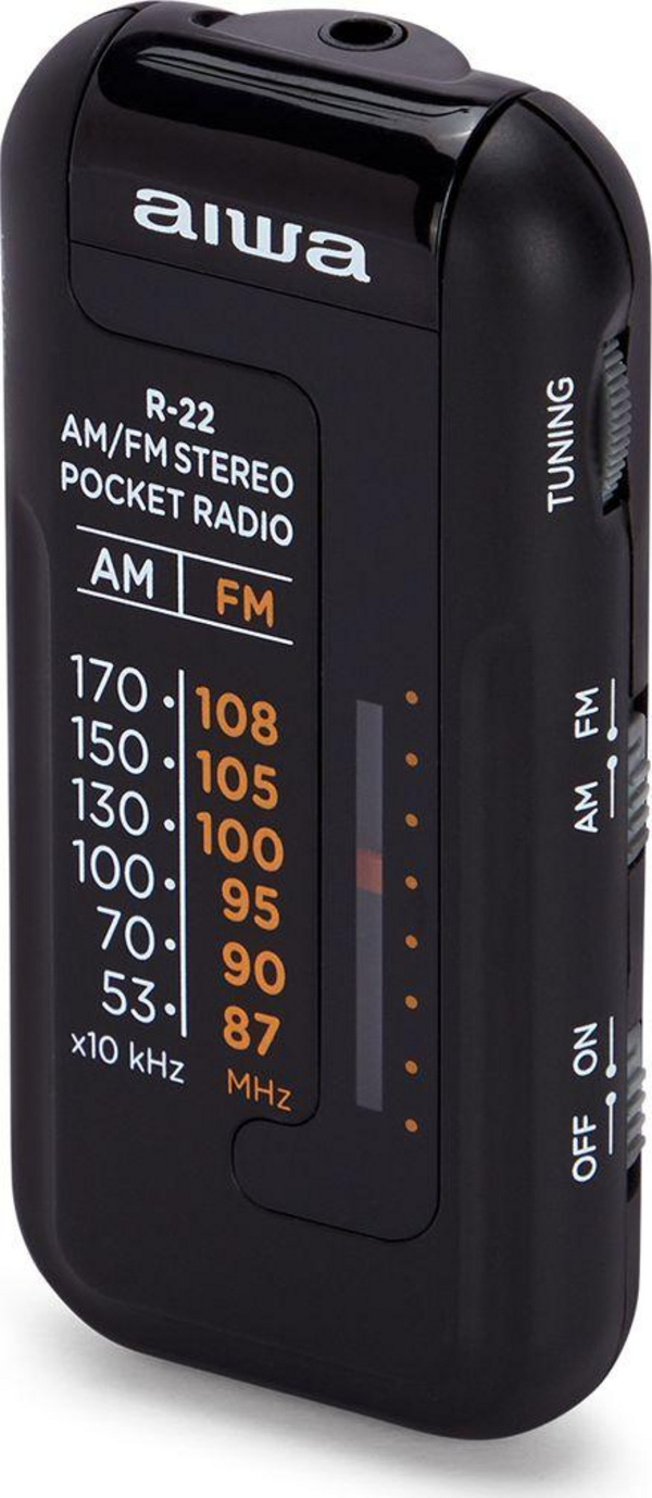 Radio xhepi Aiwa R-228K, AM/FM, e zezë