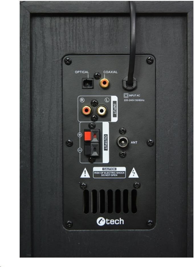 Altoparlantë C TECH Impressio Virtus, 100W RMS, Bluetooth, të zinj