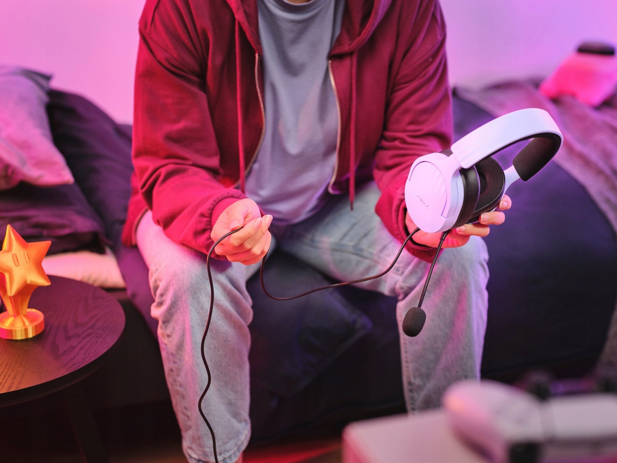 Kufje gaming Trust GXT 489 Fayzo, 50mm, me mikrofon, vjollcë