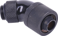 Lidhës 45° për ftohje uji Alphacool, G1/4 mashkull, për tuba 16/10 mm, i zi