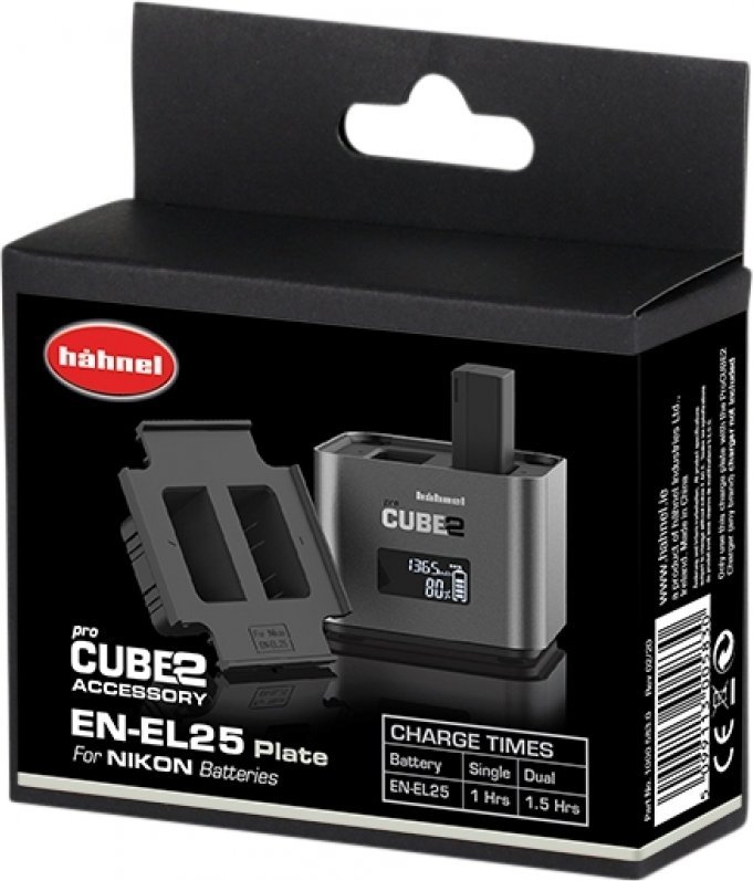 Pjatë karikuesi Hahnel Procube 2 dhe 3, për bateri Nikon EL25, gri