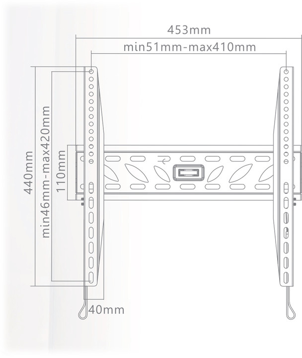 Mbajtëse GoGen L për TV 32-55'', i zi