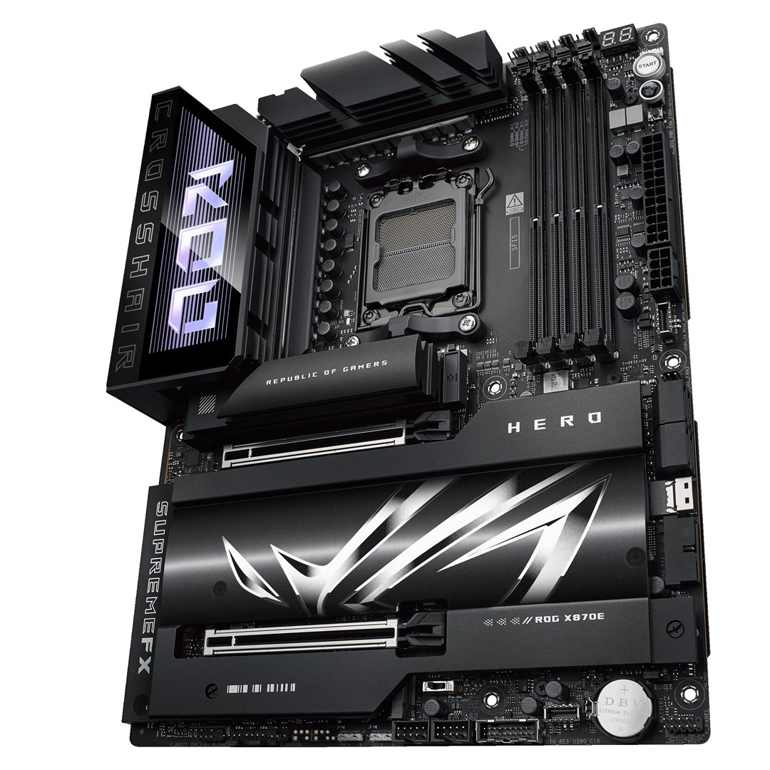 Pllakë amë ASUS ROG CROSSHAIR X870E HERO, AM5, DDR5, Wi-Fi 7, e zezë