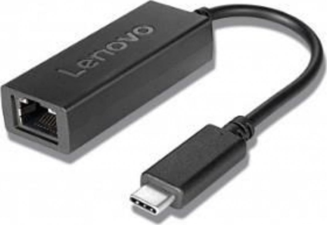 Adapter rrjeti Lenovo USB C në Ethernet, gigabit, i zi