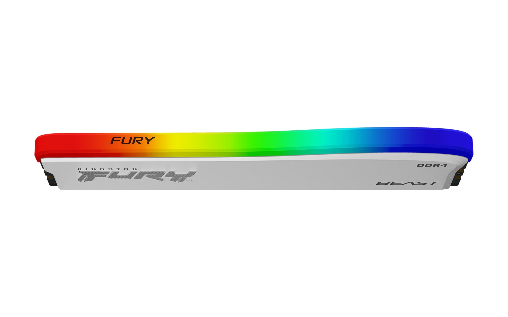 Memorie RAM Kingston Fury Beast RGB, DDR4, 16GB, 3200 MHz, CL16, e bardhë