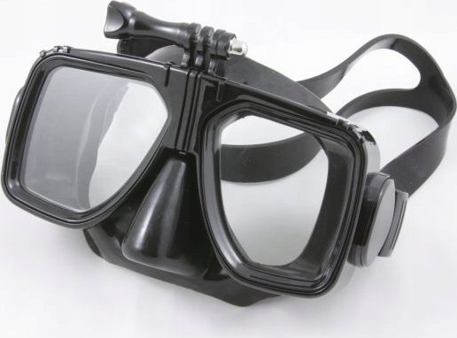 Maskë zhytjeje Scuba Xrec 3357, mbajtëse për GoPro HERO 11, e zezë
