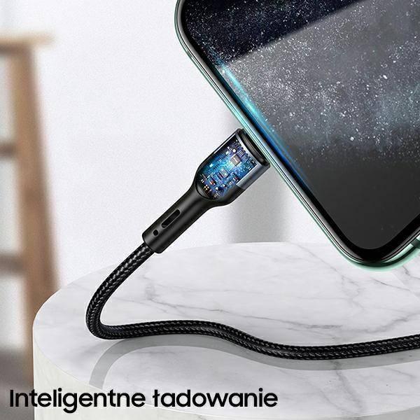 Kabllo USB Usams US-SJ575, USB-A në Lightning, 1 m, jeshile