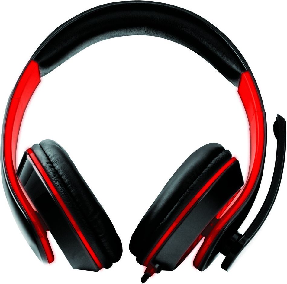 Kufje gaming Esperanza EGH300R, me mikrofon, me kabllo, të zeza me të kuqe