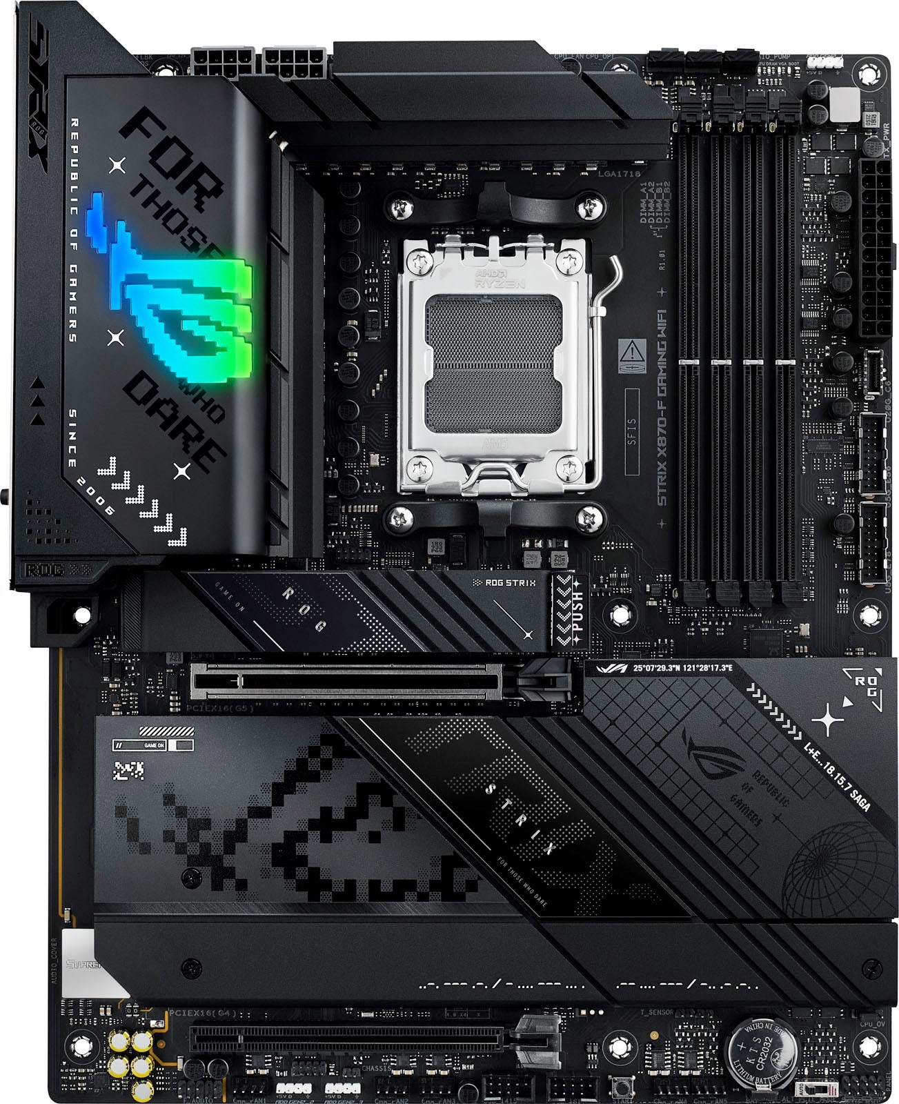 Pllakë amë ASUS ROG STRIX X870 F GAMING WIFI, AMD X870, Socket AM5, ATX