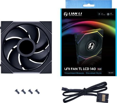 Ftohës Lian Li Uni TL LCD 140 RGB (14TLLCD1B), 140 mm