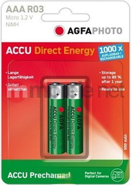 Bateri të rikarikueshme AgfaPhoto 132-803944 AAA, NiMH, 950mAh, set 2 copë