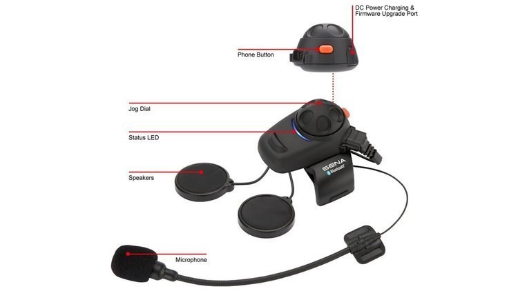 Interkom për motoçikletë SENA SMH5, Dual Pack, Bluetooth 5.1, 400m, i zi
