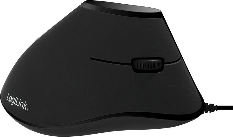 Maus LogiLink Ergonomic, me kabllo, USB, i zi
