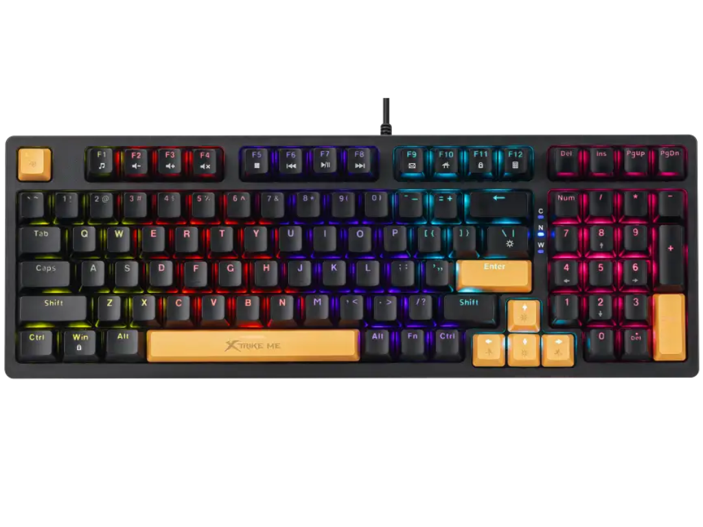 XTRIKE ME GK-997 Gaming Mechanical Wired Keyboard Black