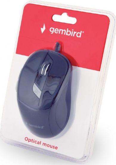 Maus Gembird MUS-4B-02, me kabllo, USB, i zi